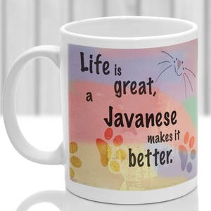 Javanese cat mug, Javanese cat gift, ideal present for cat lover