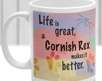 Cornish Rex Cat Mug+Coaster Christmas/Birthday Gift Idea AC-39MC 