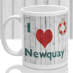 Newquay mug, Gift to remember Cornwall, Ideal present,custom design.