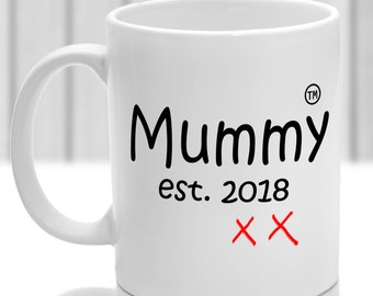 New Mum mug personalised. Ideal gift for proud Mummy of new born baby or for birthday, Mothers day.
