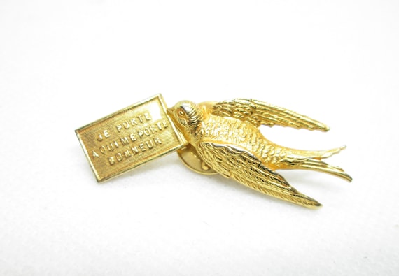 Vintage PHILIPPE FERRANDIS Bird Brooch/ Pin