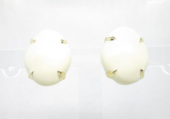 GIVENCHY Clip Earrings, Vintage 70s Signed Design