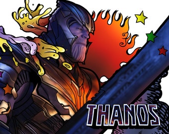 Thanos pop art print