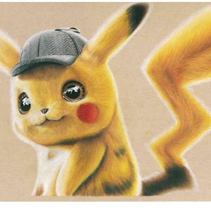 Detective Pikachi estampe d&#39;art