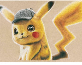 Detective Pikachi impresión de arte