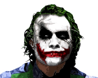 Heath Ledger Joker art print