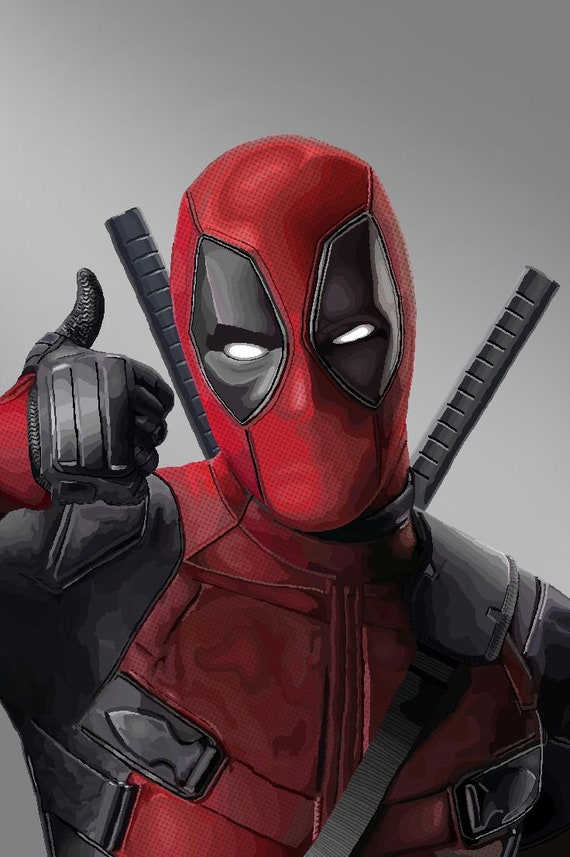 Deadpool art print Etsy Deadpool art print Etsy