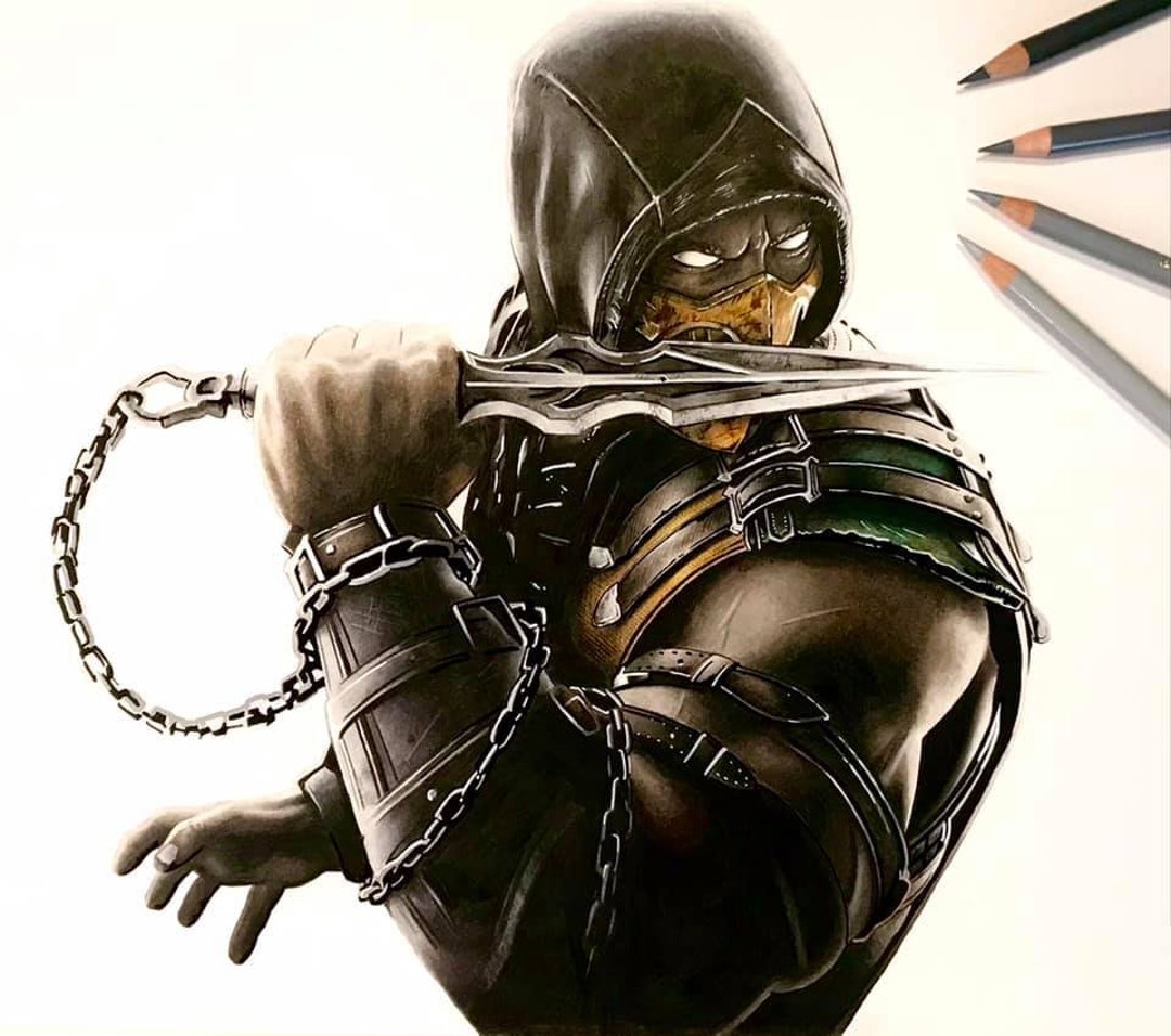 Mortal Kombat Scorpion Drawings