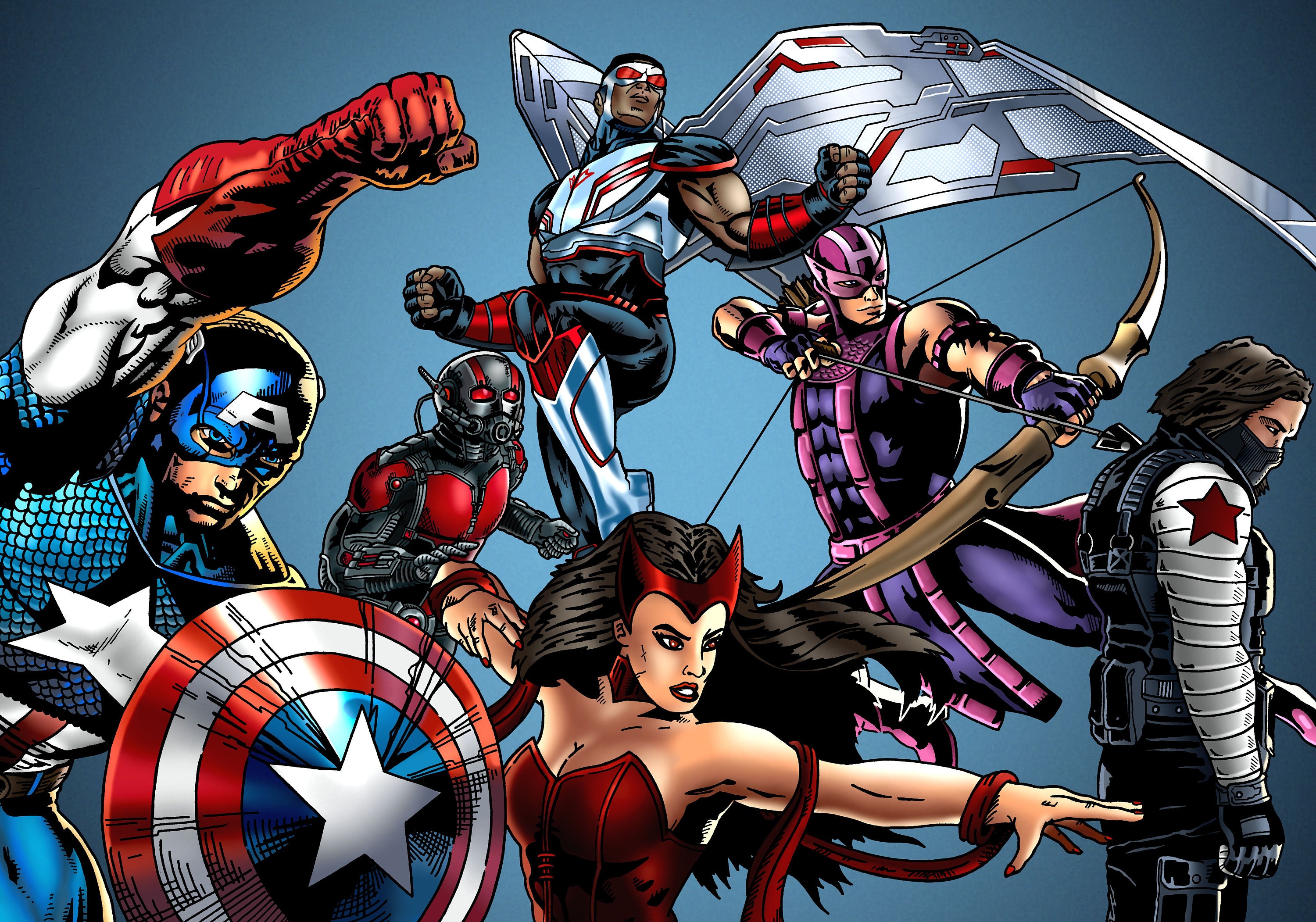Manga Aankondiging eindpunt Team Captain America Civil War Art Print - Etsy