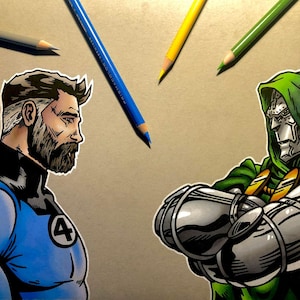 Mr Fantastisch / Doctor Doom Kunstdruck