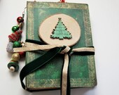 Christmas journal, rustic guestbook, vintage guestbook, vintage journal. 22x16 cm.