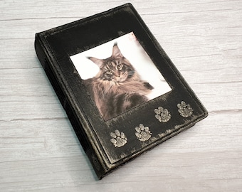 Personalised Cat Memory Book. Custom Pet Photo Album. 4x6" inches.