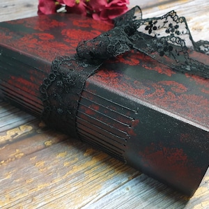 Elegant Gothic Wedding Guest Book | Handcrafted Keepsake for Your Special Day.