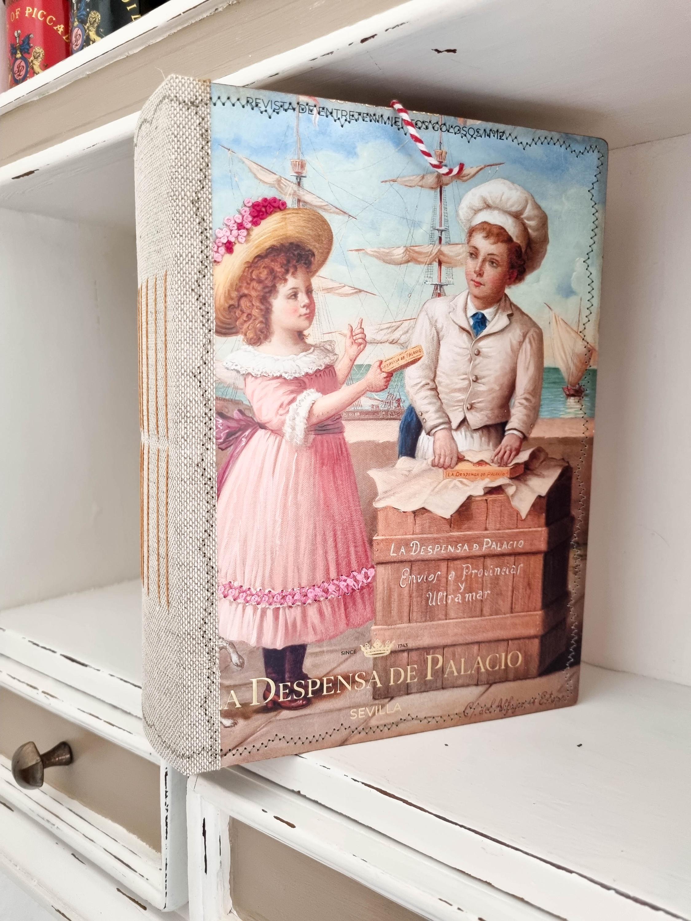 Vintage Embroidered Journal, Romantic Victorian Cover Diary, Decorative Keepsake Journal, Gift for Her