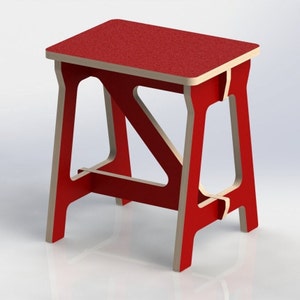 Bauen Sie Ihren eigenen modernen Hocker mit unserem digitalen Flat-Pack-Design!