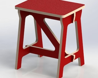 Build Your Own Modern Stool with Our Digital Flat-Pack Design!