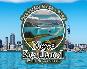 New Zealand Cruise Magnet | New Zealand Cruise Decor | New Zealand Cruise Ship Magnet | New Zealand Family Cruise Door Magnet