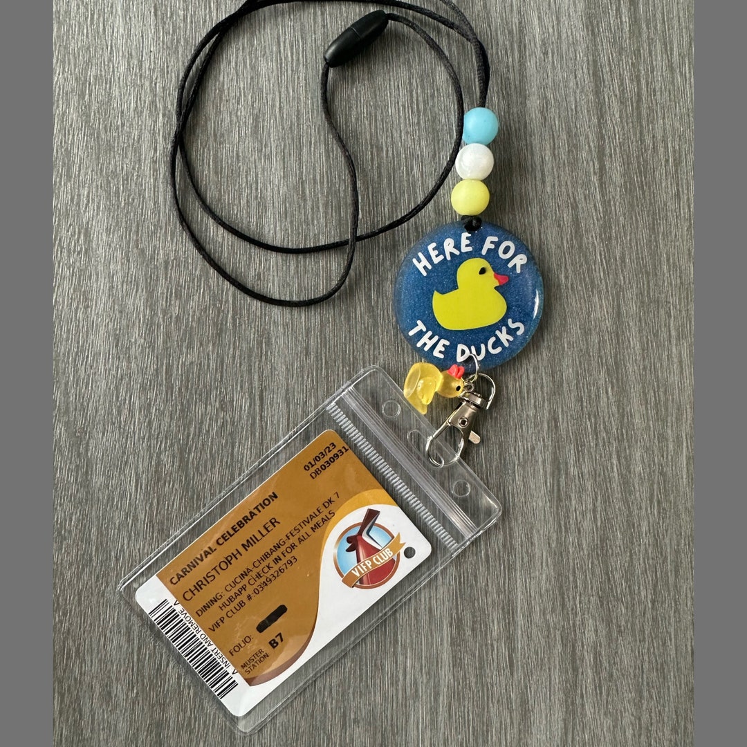 Custom Cruise Lanyards Fun Duck Themed Accessory Cruising Ducks Lanyard