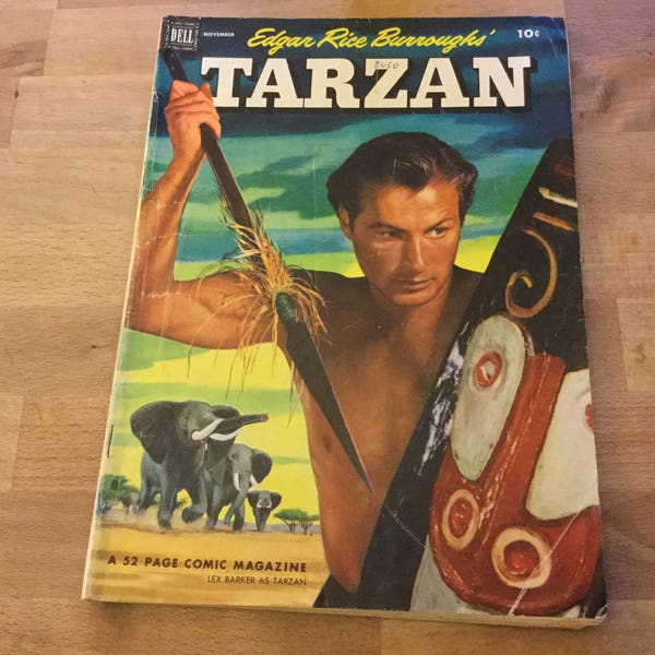 Edgar Rice Burroughs Tarzan Lex Barker photo cover Vol 1 No 38 Dell Comics November 1952