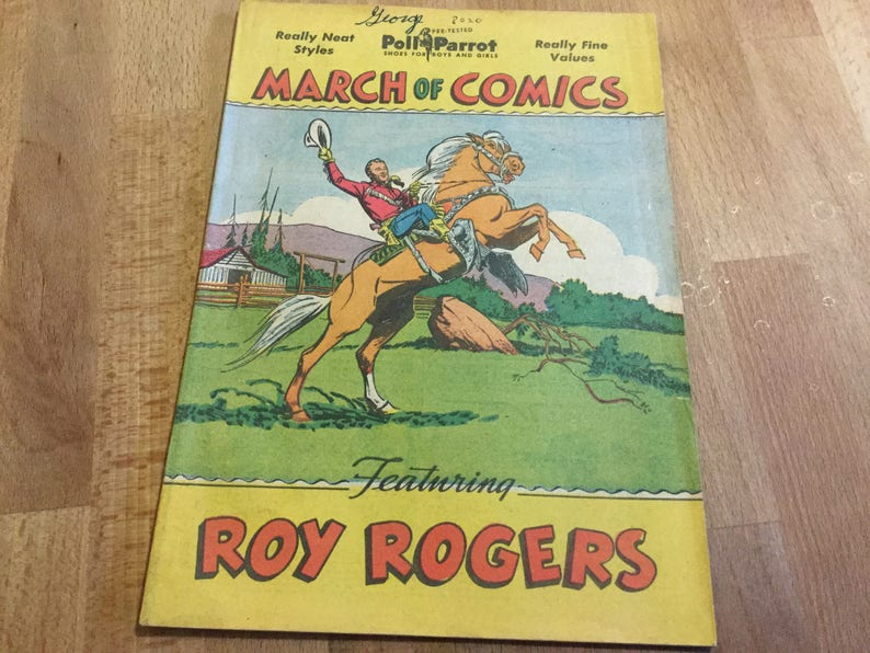 March Of Comics Roy Rogers 47 poll parrot 1949 great shape sixty eight years old image 1