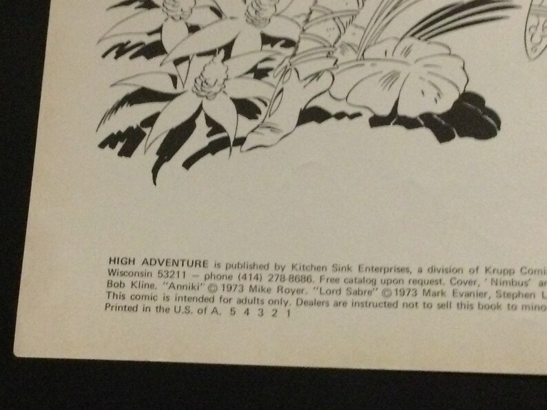 High Adventure no 1 Krupp Comics 1973 image 4