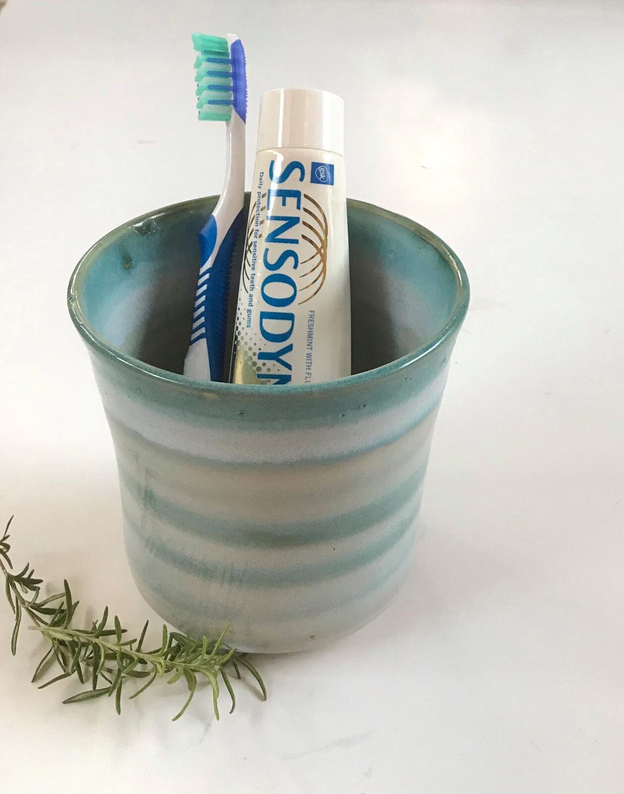 Turquoise Toothbrush Holder Razor Holder Toothpaste Holder Etsy