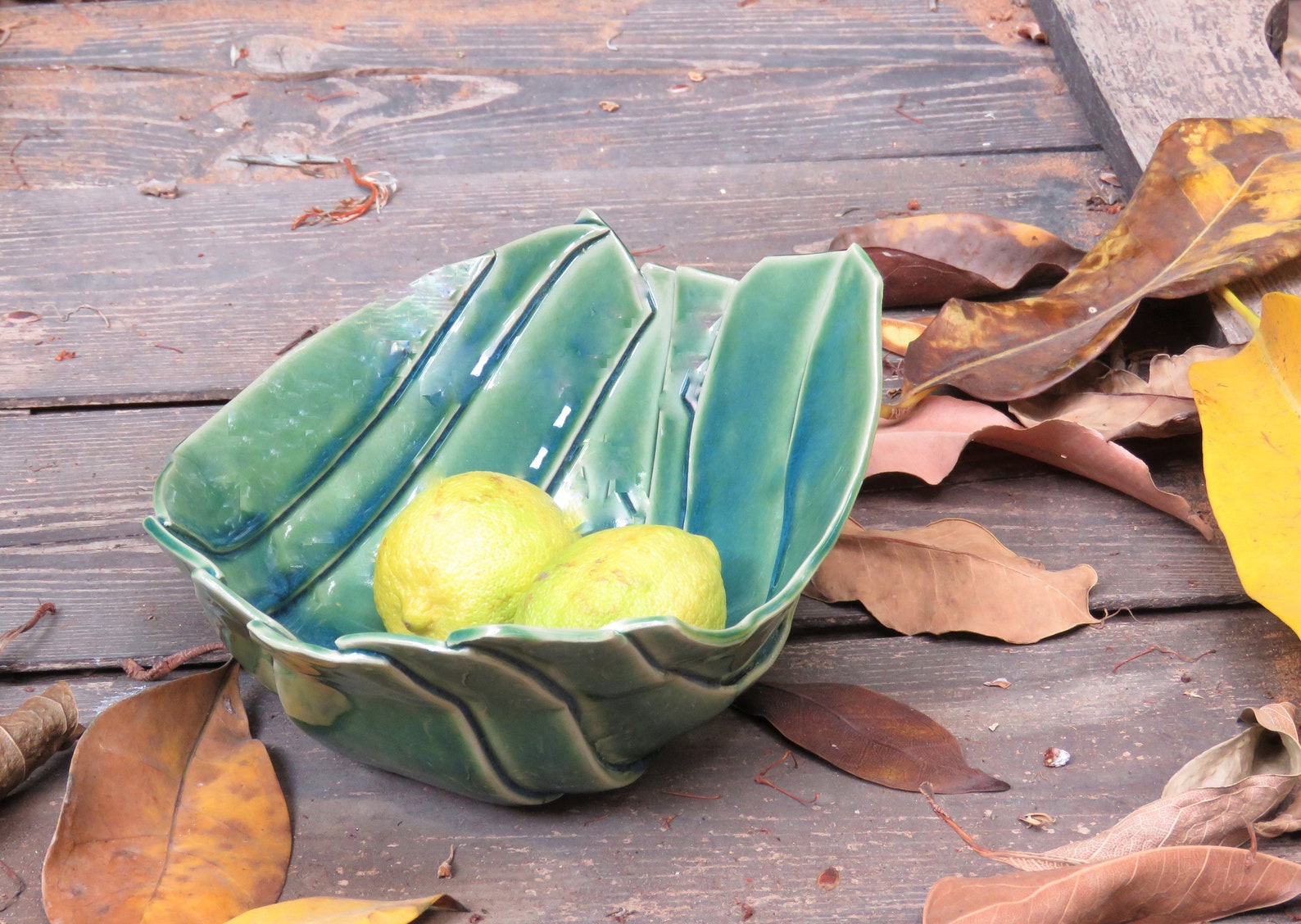 Green Decorative Ceramic Bowl Serving Bowl Fruit Bowl | Etsy