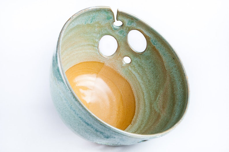Turquoise Ceramic yarn bowl