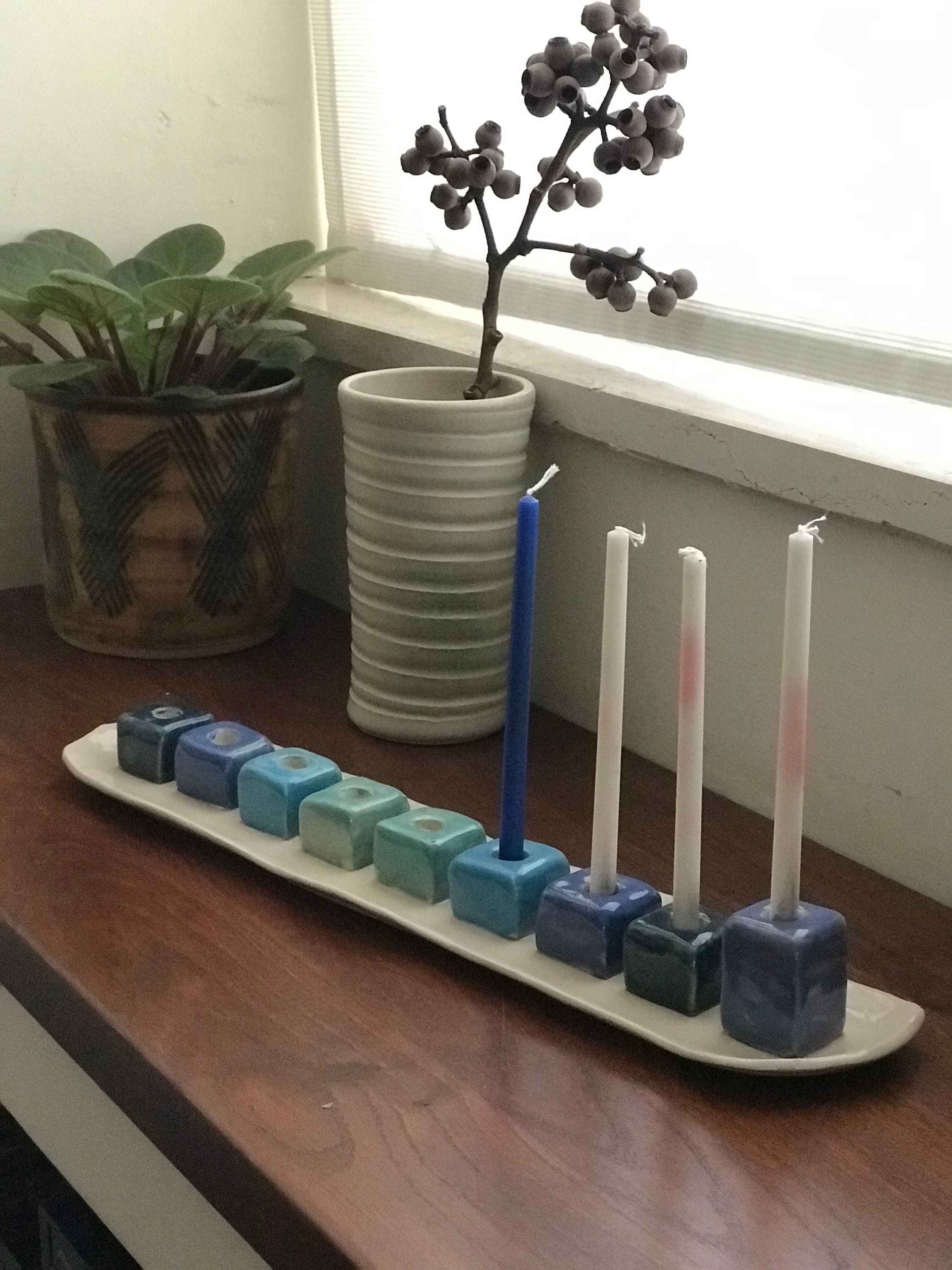 Menorahs en Céramique, Hanoukka Menorah, Menorah Juive Pour - Made To Order