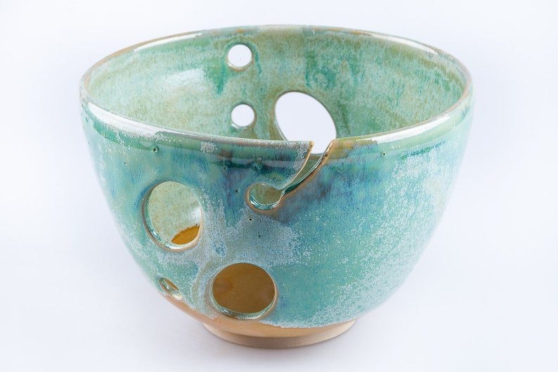 Turquoise Ceramic yarn bowl