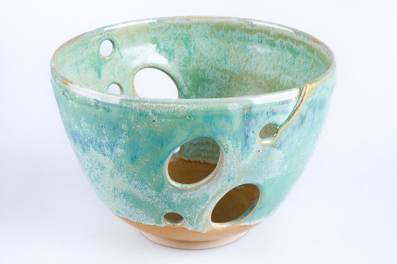 Turquoise Ceramic yarn bowl