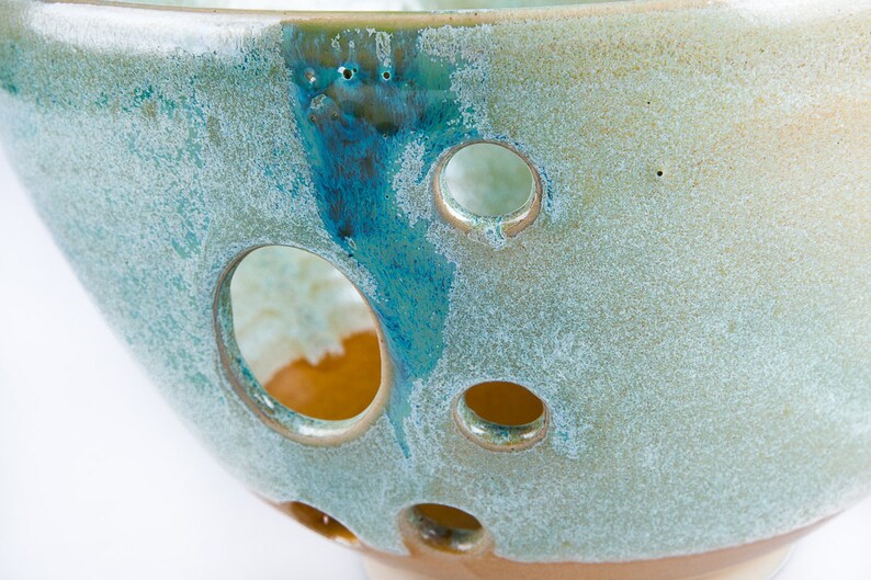 Turquoise Ceramic yarn bowl