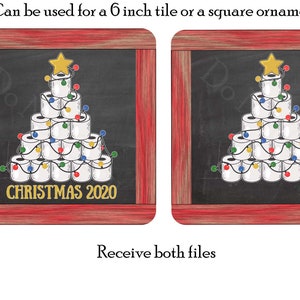 Albero di Natale di carta igienica, design ornamento TP, albero TP, ornamento di Natale, download digitale, PNG, sublimazione