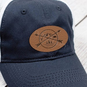 Hat Patch Design, Leather Look, Adventure Hat patch, Sublimation Patch Design, Father&#39;s Day Gift, Digital Download, PNG, Sublimation Design