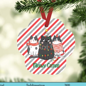 Cat Ornament design, Paw shaped Ornament Design, Cat Ornament, Christmas Design, Ornament Design, Digital Download, PNG, Sublimation