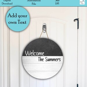 Round door hanger, Faux Wood Design, Chalkboard round, Sublimation blank,Farmhouse, Multi Use Design, Sublimation, Digital Download, PNG