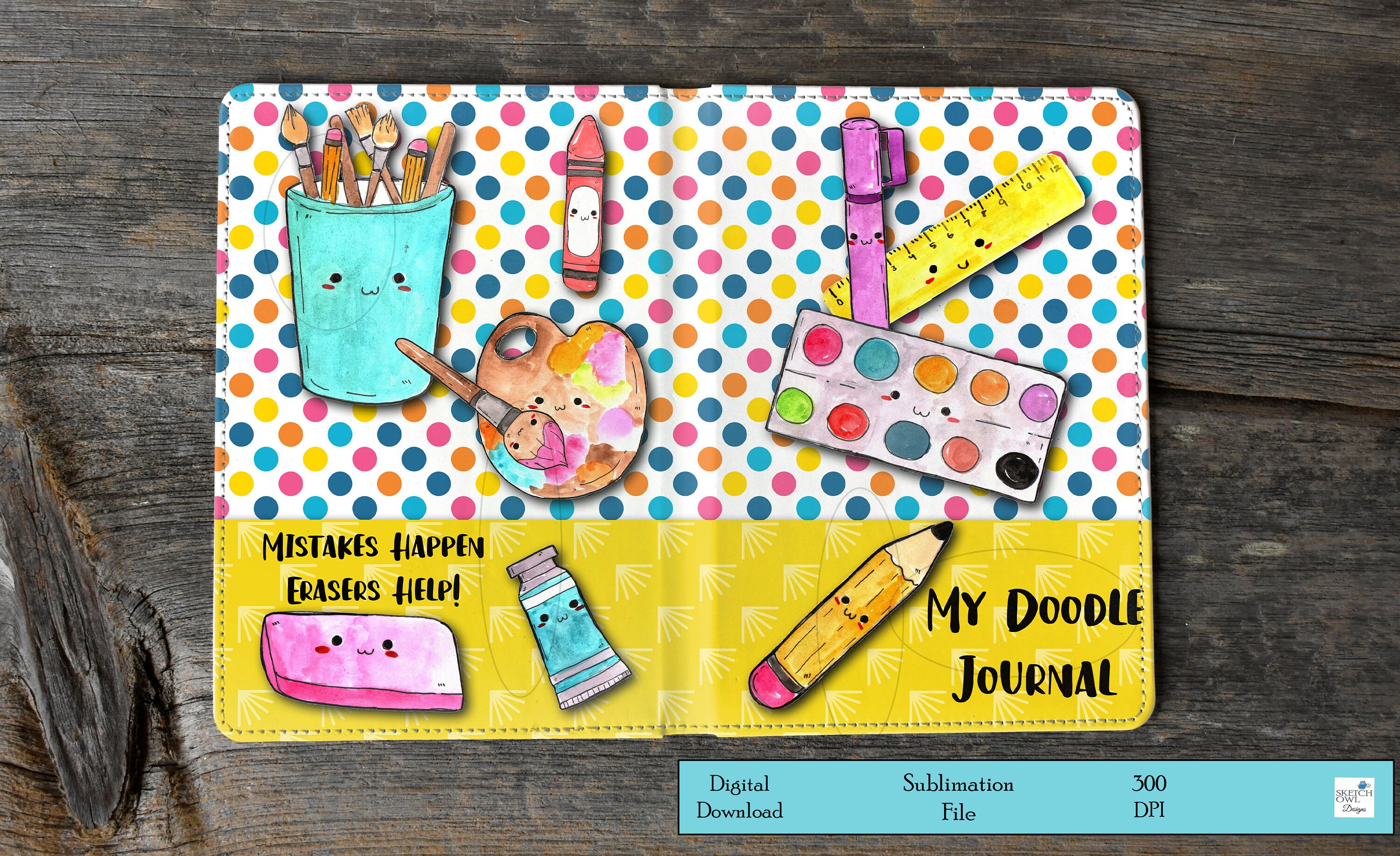 Sublimated Journal Sublimation Journal, Cute Kids Journal, Make Your Own Journal, Blue ...
