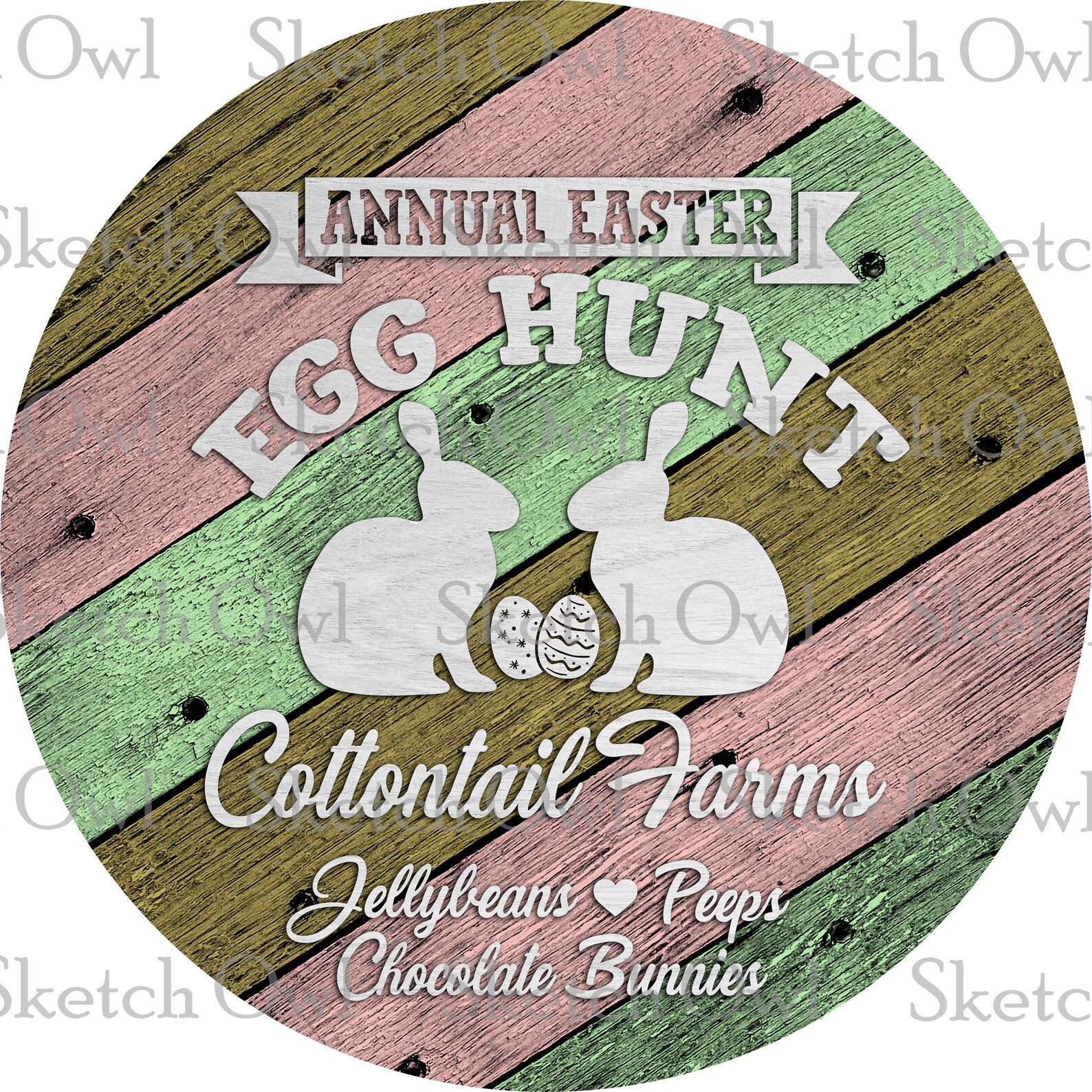 Annual Easter Egg Hunt Farm Wood Look Image Sublimation Etsy
