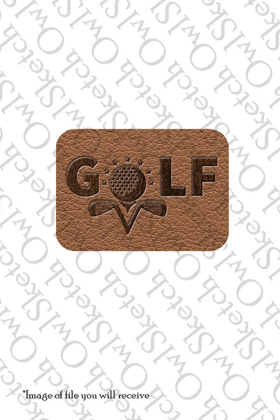 Hat Patch Design, Leather Look, Golf Hat patch, Sublimation Patch Design, Father's Day Gift, Digital Download, PNG, Sublimation Design