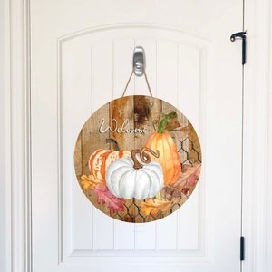 Welcome Fall, Pumpkin Design, Fall Decor, Farmhouse Fall, Autumn Door Hanger, Sublimation, Digital Download, PNG