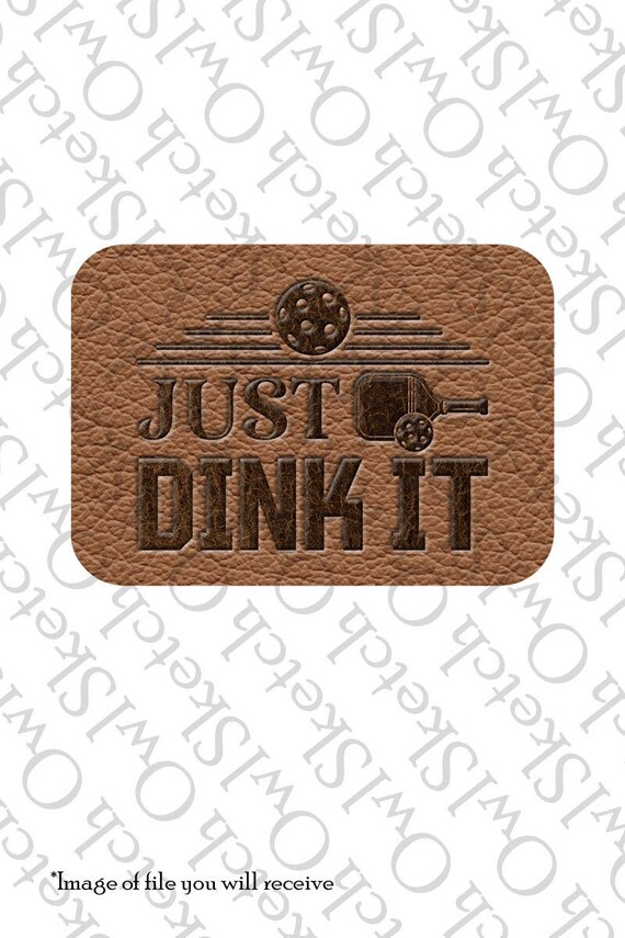 Hat Patch Design, Leather Look, Pickle Ball Hat, Sublimation Patch Design, Father's Day Gift, Digital Download, PNG, Sublimation Design