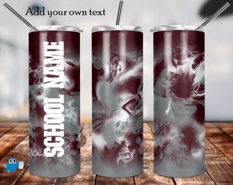 Maroon and Grey School Colors Tumbler Design, Skinny Tumbler Design, 20oz Skinny Tumbler Design, Sublimation, Digital Download, PNG