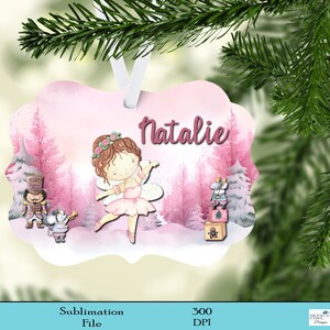Benelux Ornament, Aluxe, Ballerina Christmas Ornament, Nutcracker, Personalize, Sublimation, Digital Download, PNG