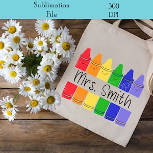 Happy Crayon People, Split Monogram Crayon People, Teacher Gift, Sublimation, Digital Download, PNG