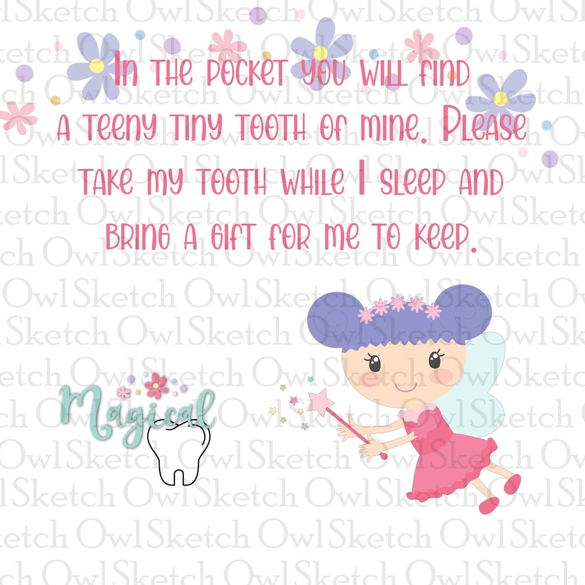 Tooth Fairy Pillow Design Girl Tooth Fairy Personalize Etsy