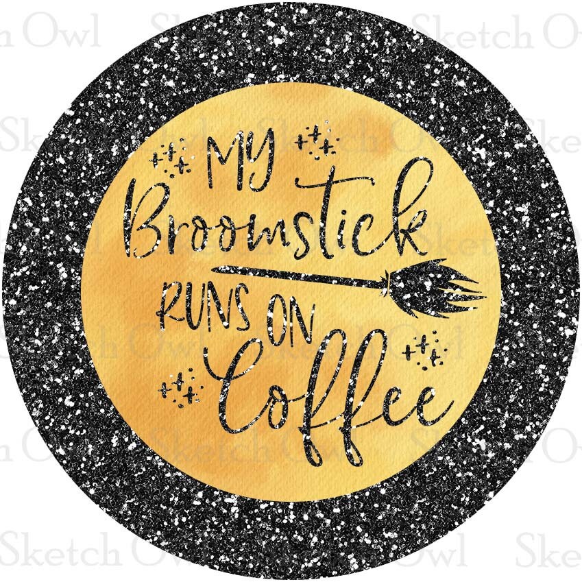 Witch Car Coaster Car Coaster Design Broomstick Car Coaster Etsy