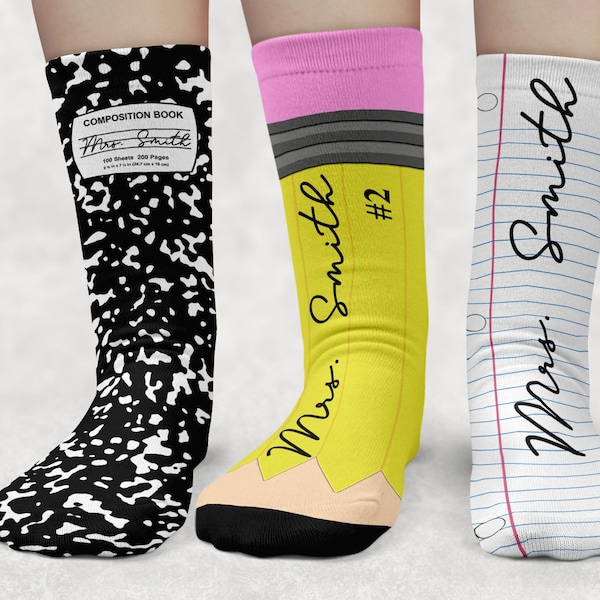 Sublimation Socks Design, Teacher socks, Sock bundle, Pencil Socks, Paper Socks, Notebook Socks, Socks, Sublimation, Digital Download, PNG