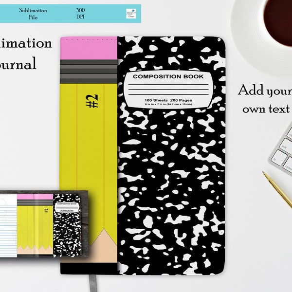 Sublimation Journal, Great Teacher Gift, Make your own Journal, School Journal, Sublimation, Digital Download, PNG