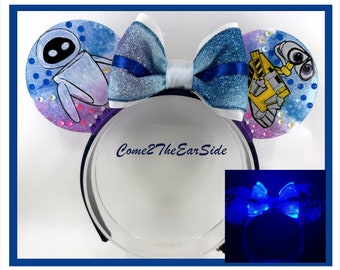 Wall-E Mickey Ear I Eve Mickey Ear I Illuminated  I Mickey I Minnie I Pixar Mouse Ears
