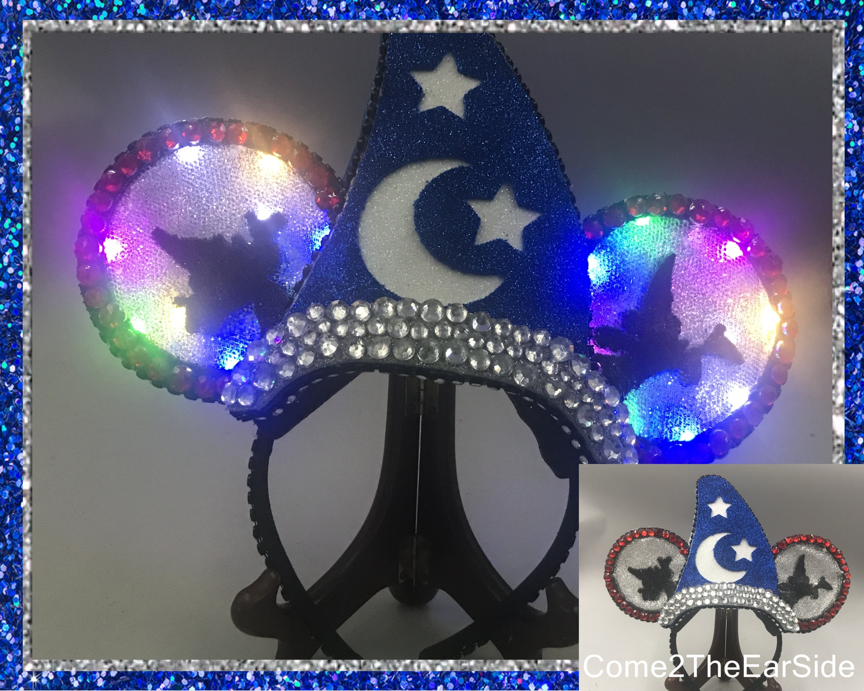 Bedazzled Ear LIGHT up Ear LED Mickey Ear Mickey Mouse Etsy